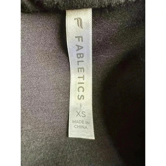 Fabletics Black Zip Up Hoodie Yellow Zipper Women’s Size XS - Picture 5 of 6